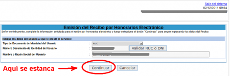 Sunat - Recibo Honorarios Electrónicos