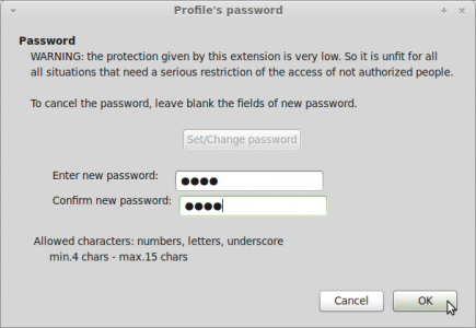 Configurar ProfilePassword para Thunderbird