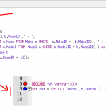 Workbench SQL Editor - Showing errors and hide code